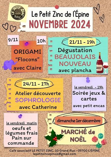 Agenda novembre 24