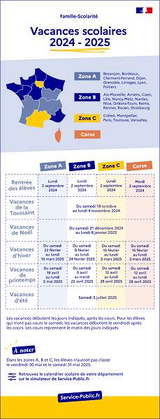 Calendrier vacances