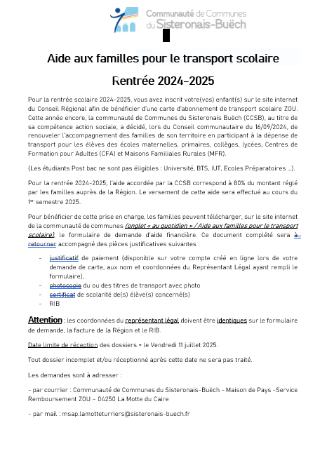 Transports scolaires article presse 2024 2025